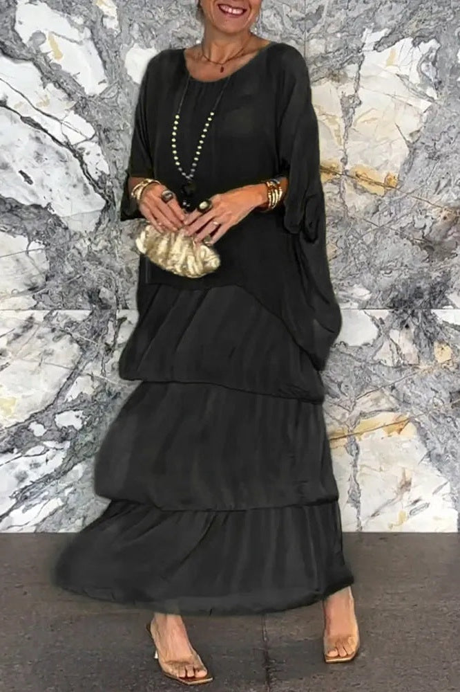 Judith Layered Dress - Black